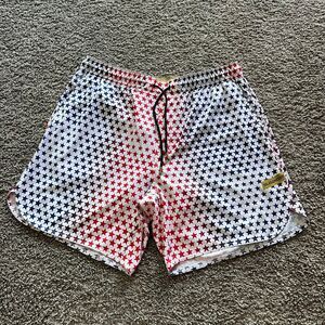 Legends USA Flag Stars & Stripes Lined Athletic Running Shorts Mens XL